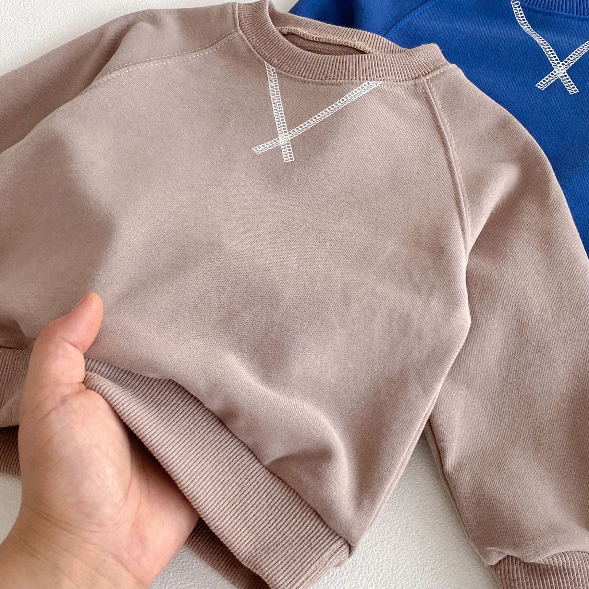 (Pre Order 2 Weeks)Boys Solid-color Pullover Set