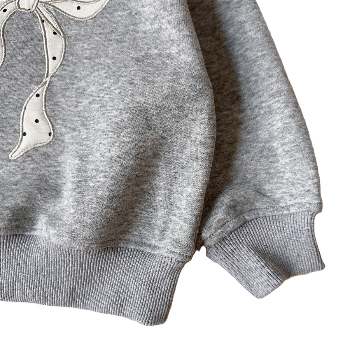 (In Production)Girls Fall&Winter Bow Applique Sweatshirt Set