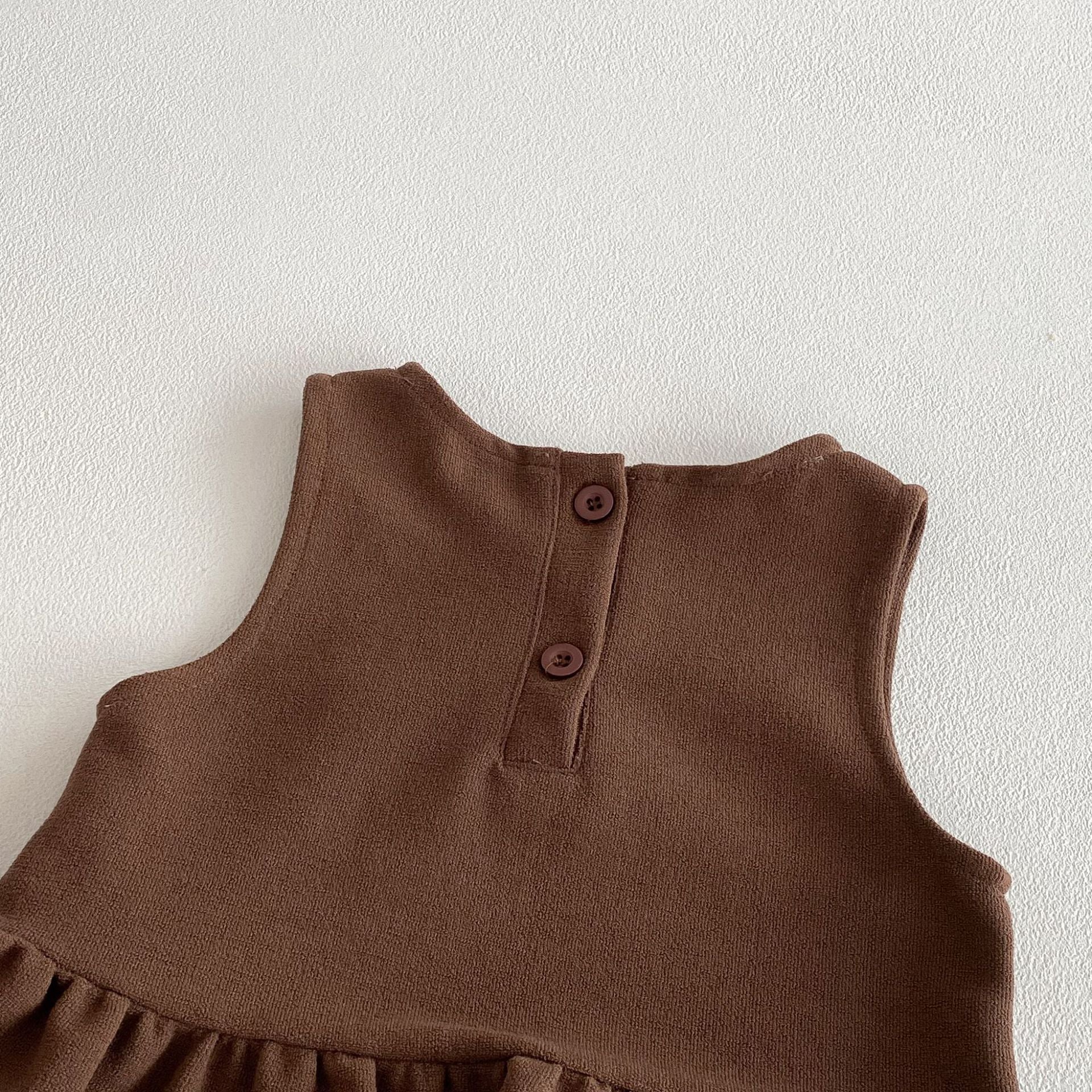 (Pre Order 2 Weeks)Girls Fall Brown Ruffle Outfit Set