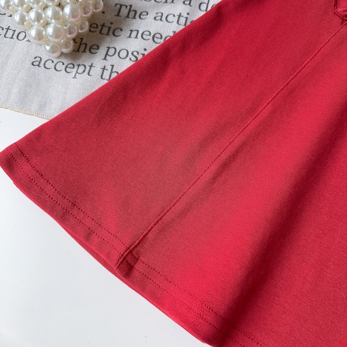 (In Production)Girls Summer Cherry Embroidery Cotton Dress