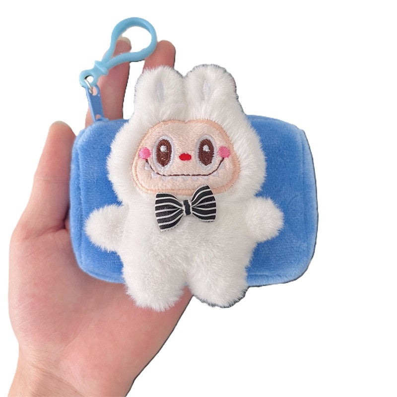(Pre Order)Cartoon Plush Square Coin Purse Pendant