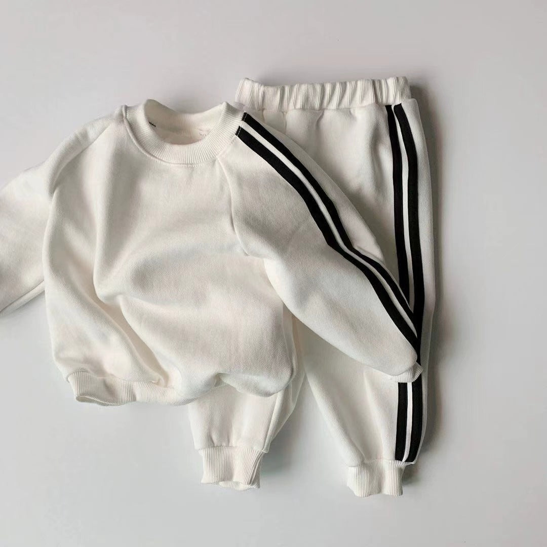(Pre Order 2 Weeks)Unisex Fall Solid Color Sweatshirt Set