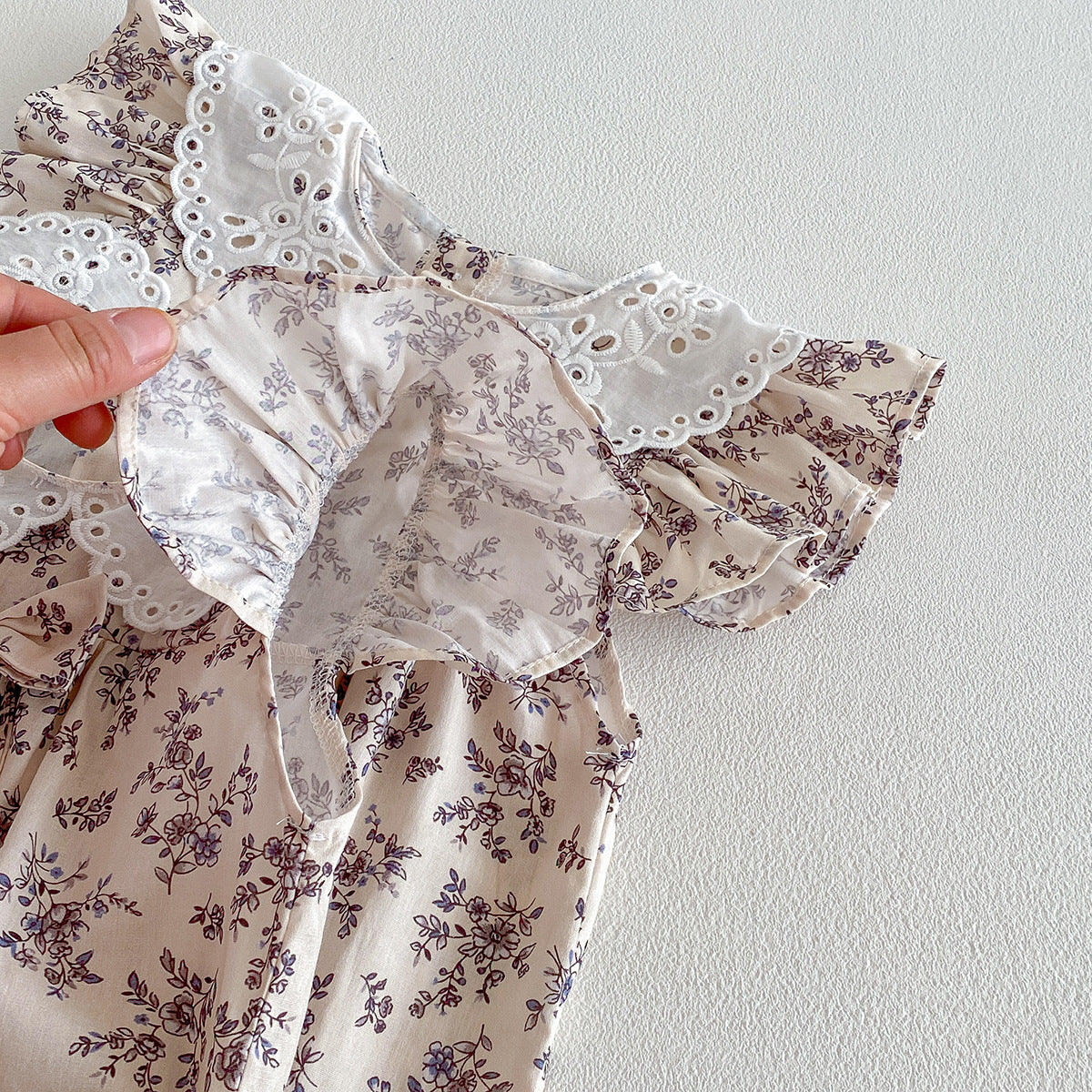 (Pre Order 2 Weeks)Sisters Fall Floral Print Bow Dress&Romper