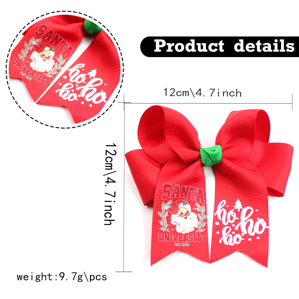 (Pre Order)Girls Christmas Bow-10 Pcs