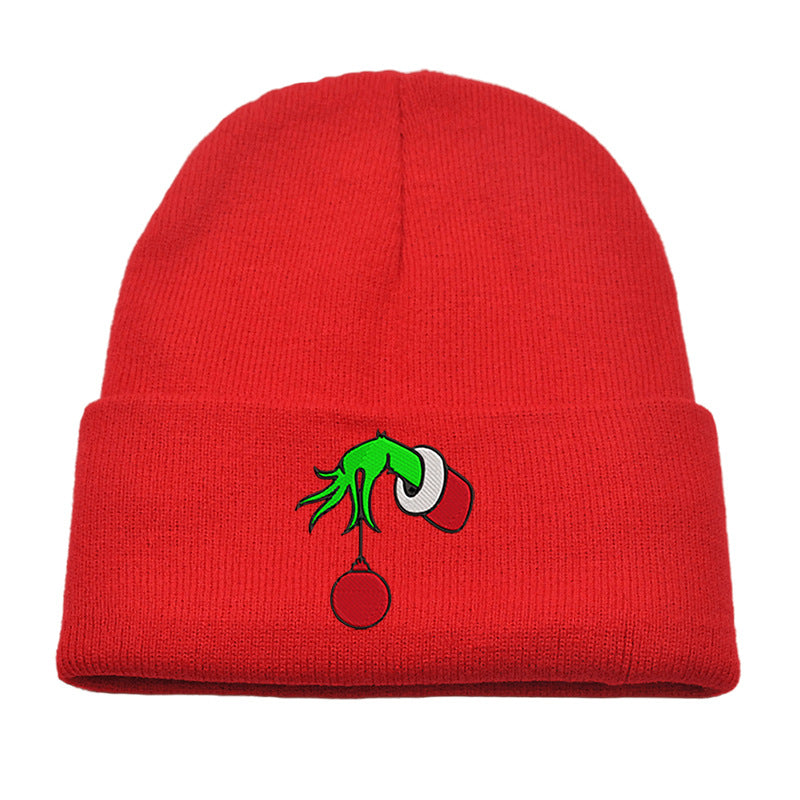 (Pre Order)Adults Christmas Embroidered Knitted Hat