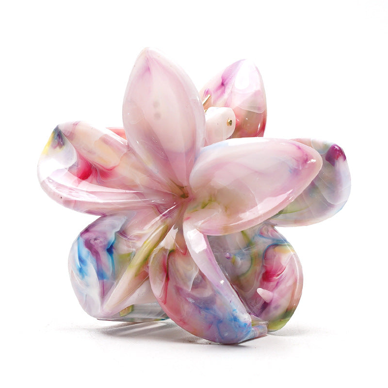 (Pre Order)Summer Marble-patterned Flower-shaped Hairpin