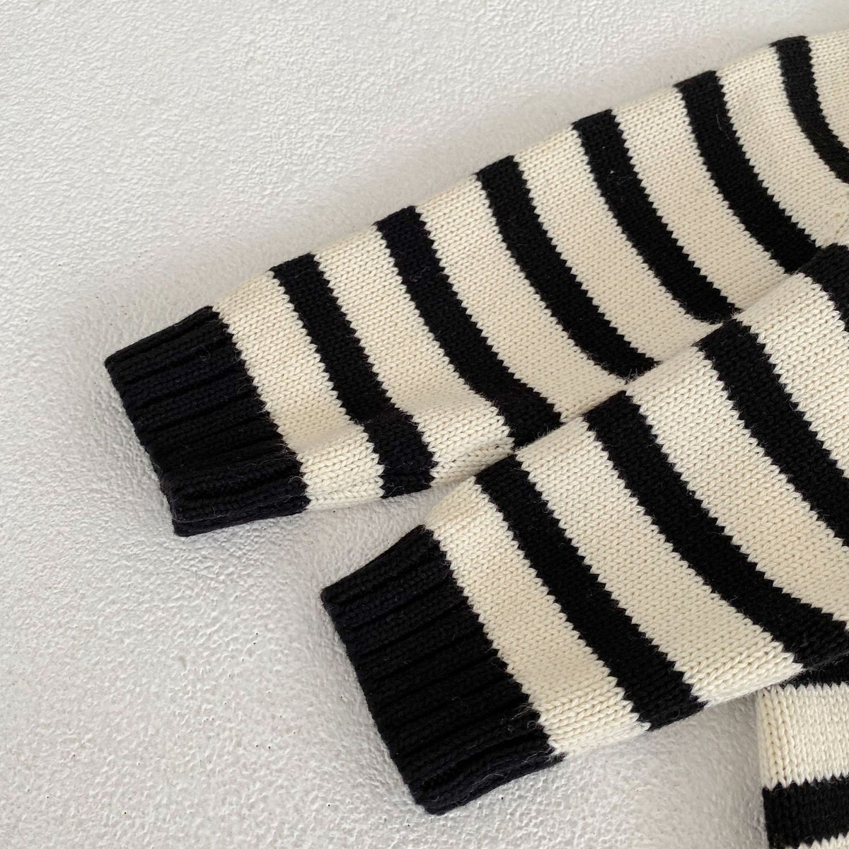 (Pre Order 2 Weeks)Toddler Kids Knitted Striped Hooded Sweater Romper