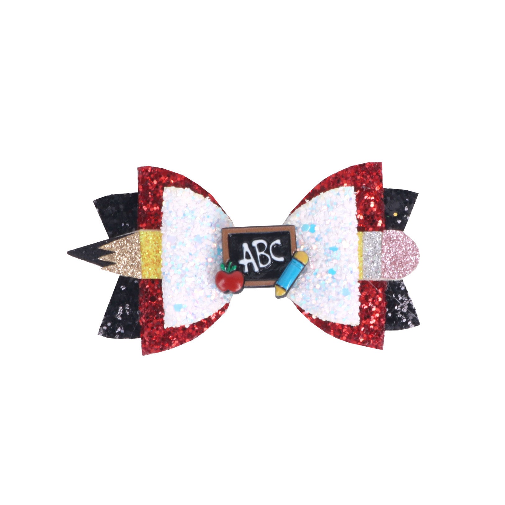 (Pre Order)Girls Summer Back To School Glitter Hair Clip