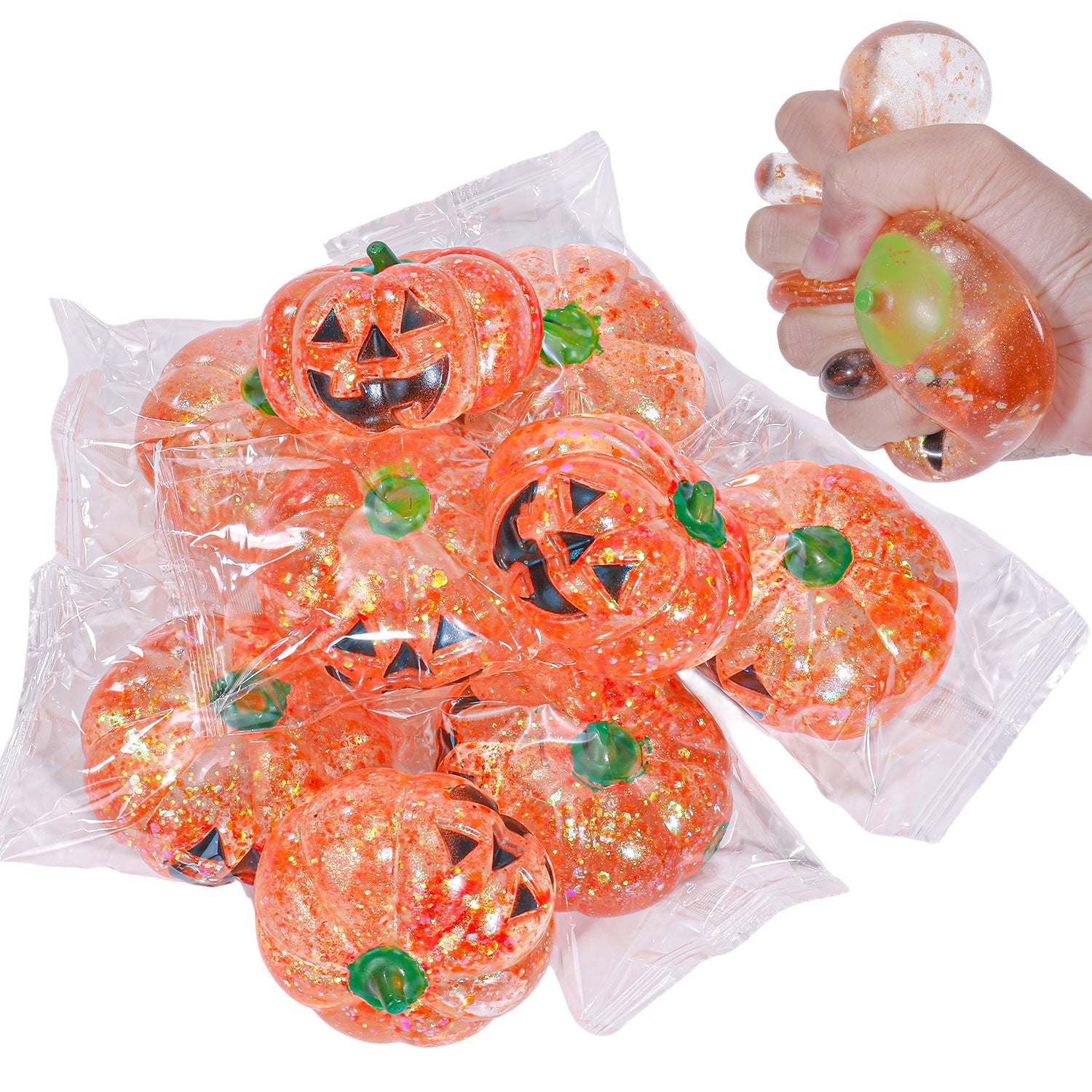 (Pre Order)Squishy Squeeze Halloween Pumpkin Toy