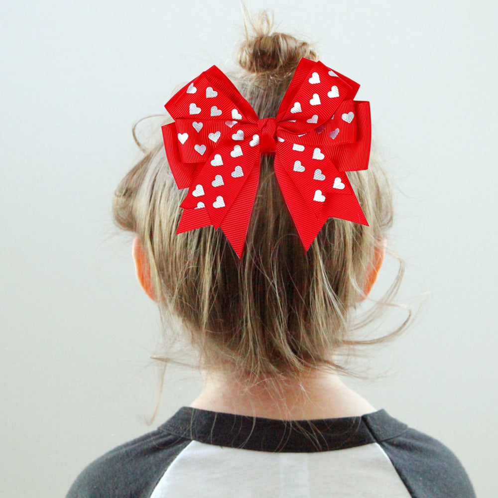 (Pre Order)Girls Valentine's Day Bow Hair Clip