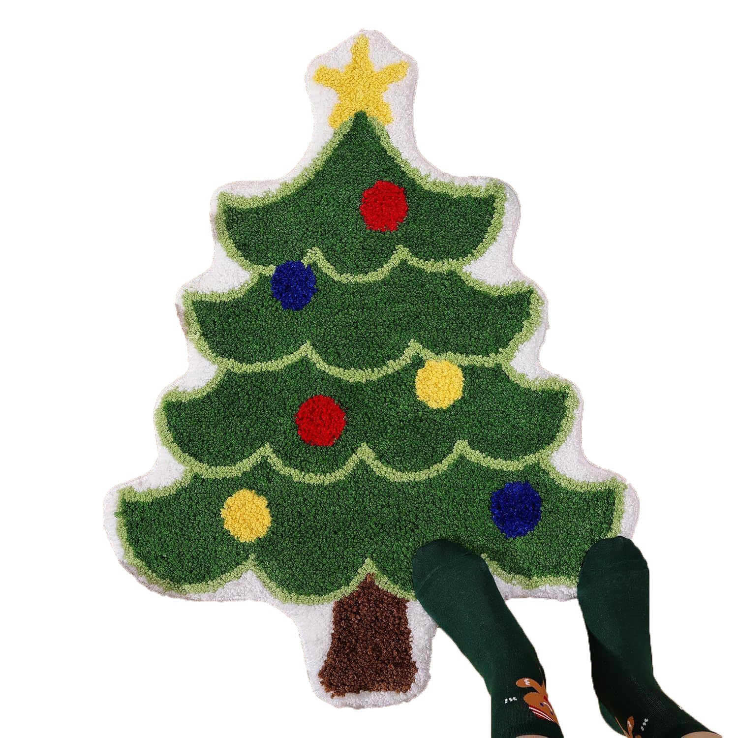 (Pre Order)Christmas Imitation Cashmere Floor Mat