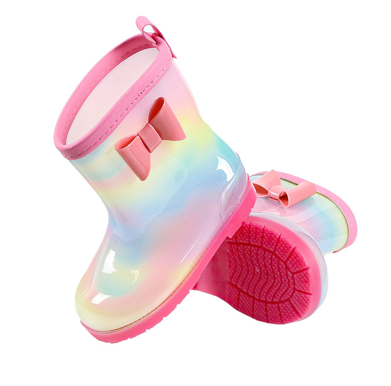 (Pre Order)Girls Stylish Rainbow Rain Boots