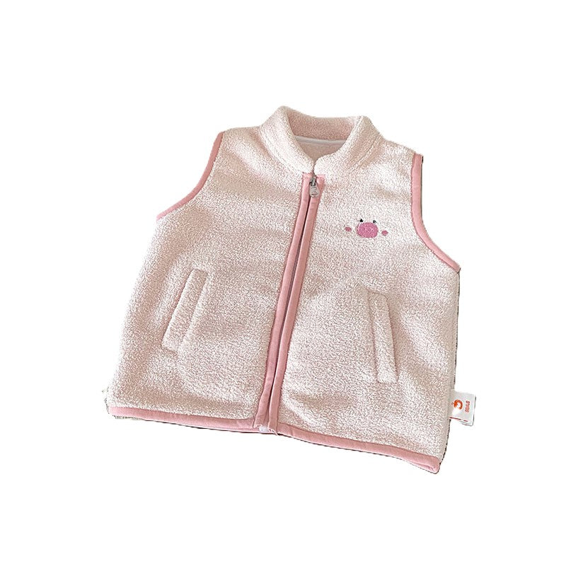(In Production)Girls Fall&Winter Embroidery Vest