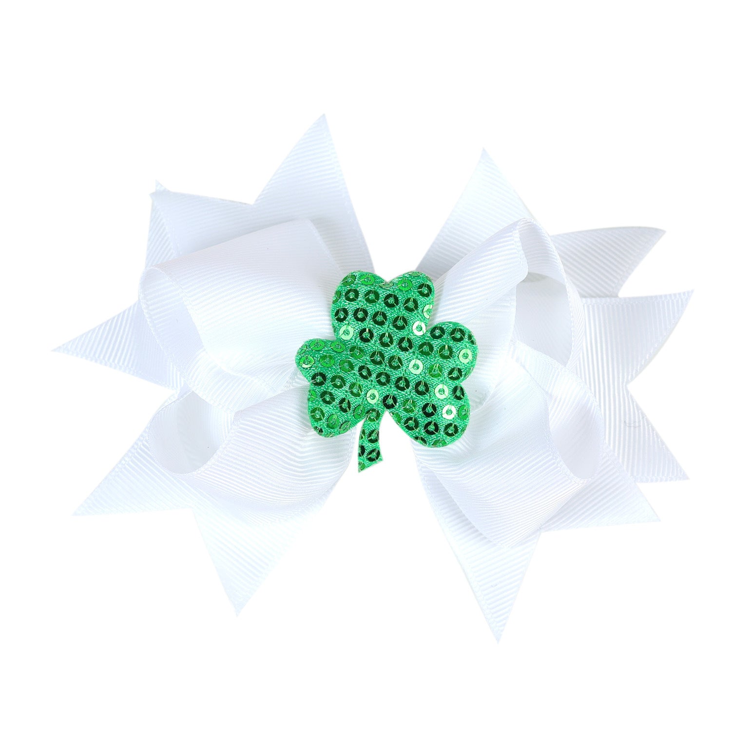 (Pre Order)Girls St.Patrick's Day Shamrock Bow Hair Clip