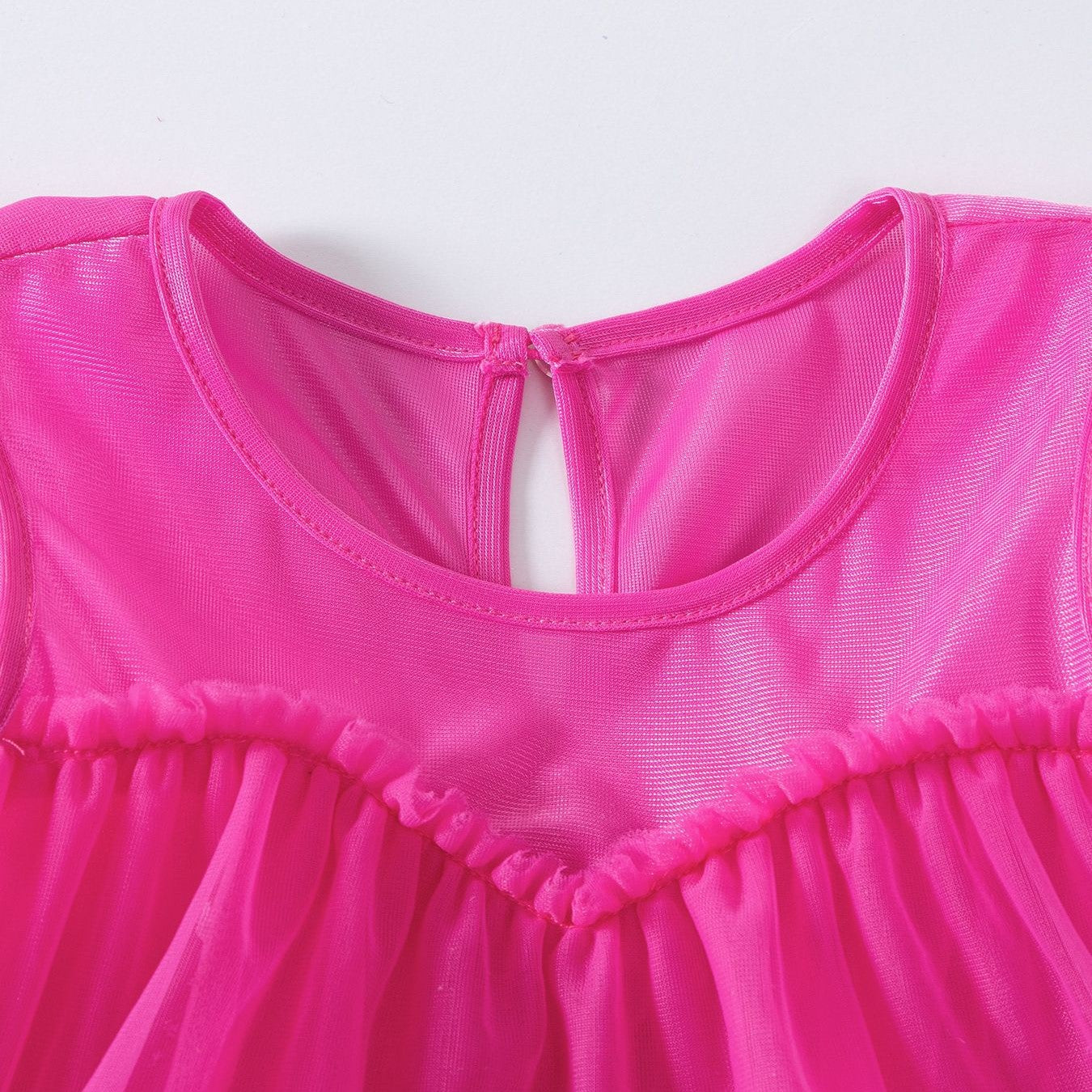 (Pre Order)Girls Spring and Summer Pink,Hot Pink Tulle Dress
