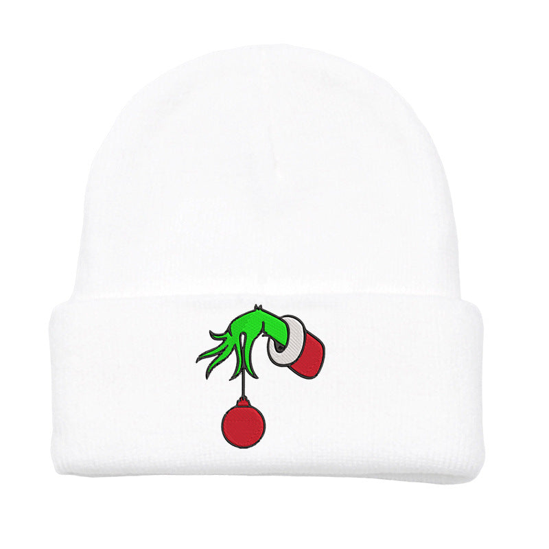 (Pre Order)Adults Christmas Embroidered Knitted Hat
