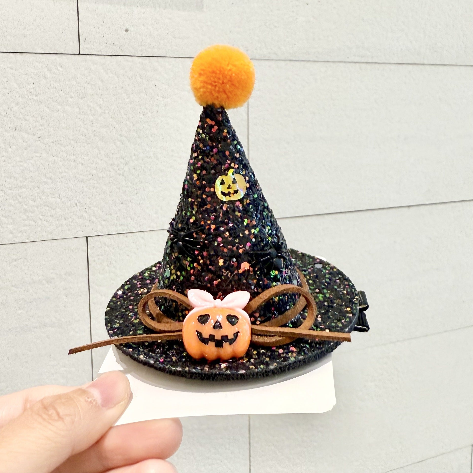 (Pre Order)Halloween Sequin Hat Style Hairpin