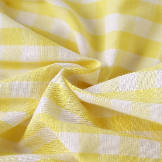 (In Production)Toddler Girls Spring&Summer Embroidery Yellow Plaid Romper