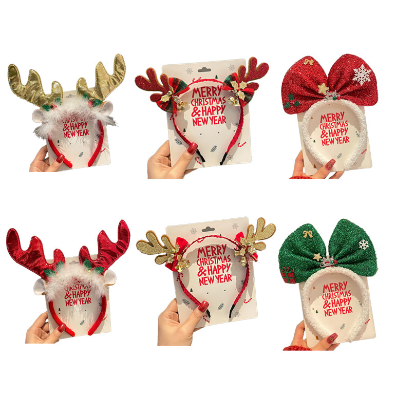 (Pre Order)Christmas Elk Bow Headband
