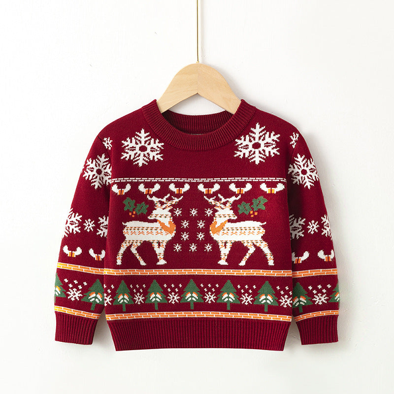 (Pre Order)Kids Christmas Elk Sweater