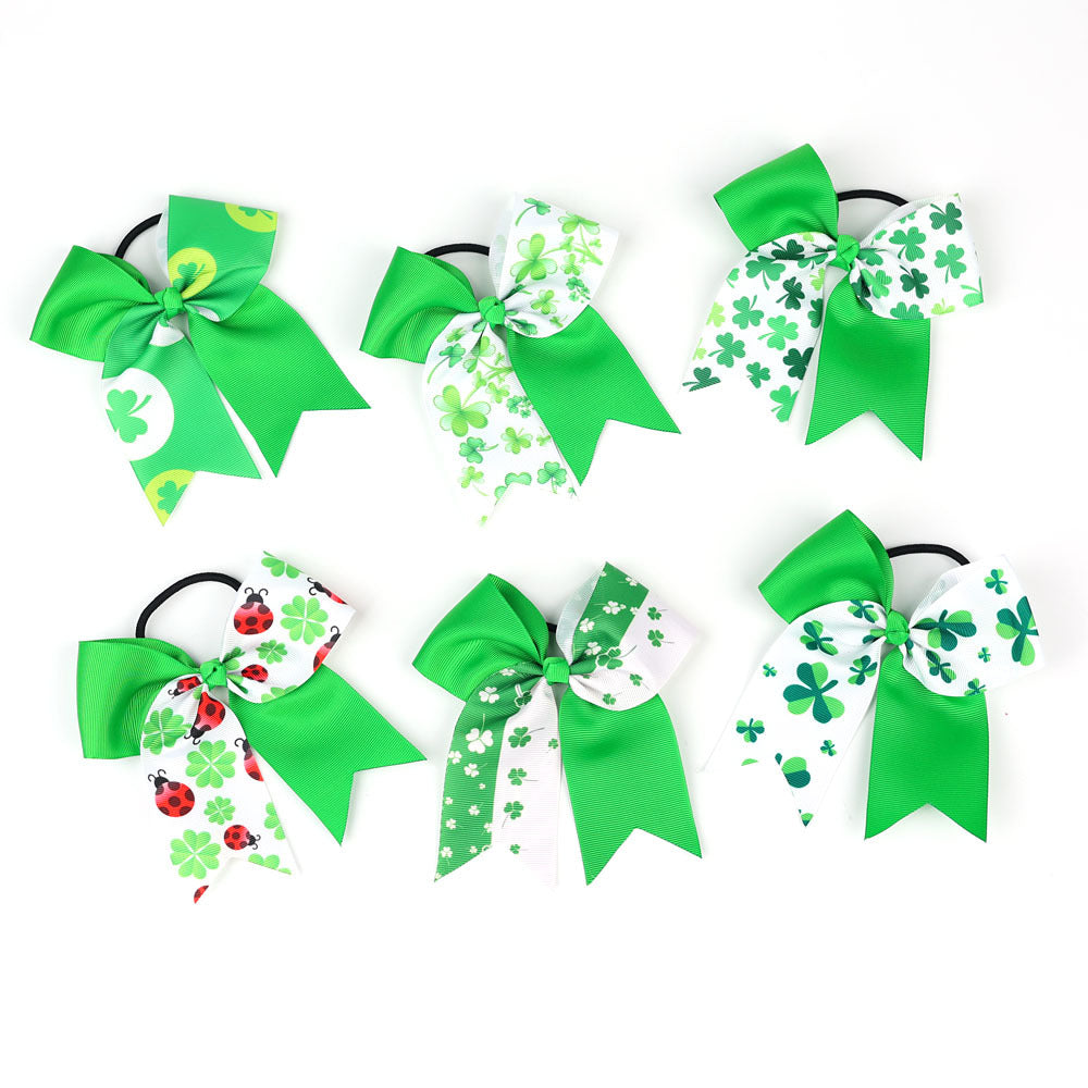 (Pre Order)Girls St. Patrick's Day Shamrock Hair Tie