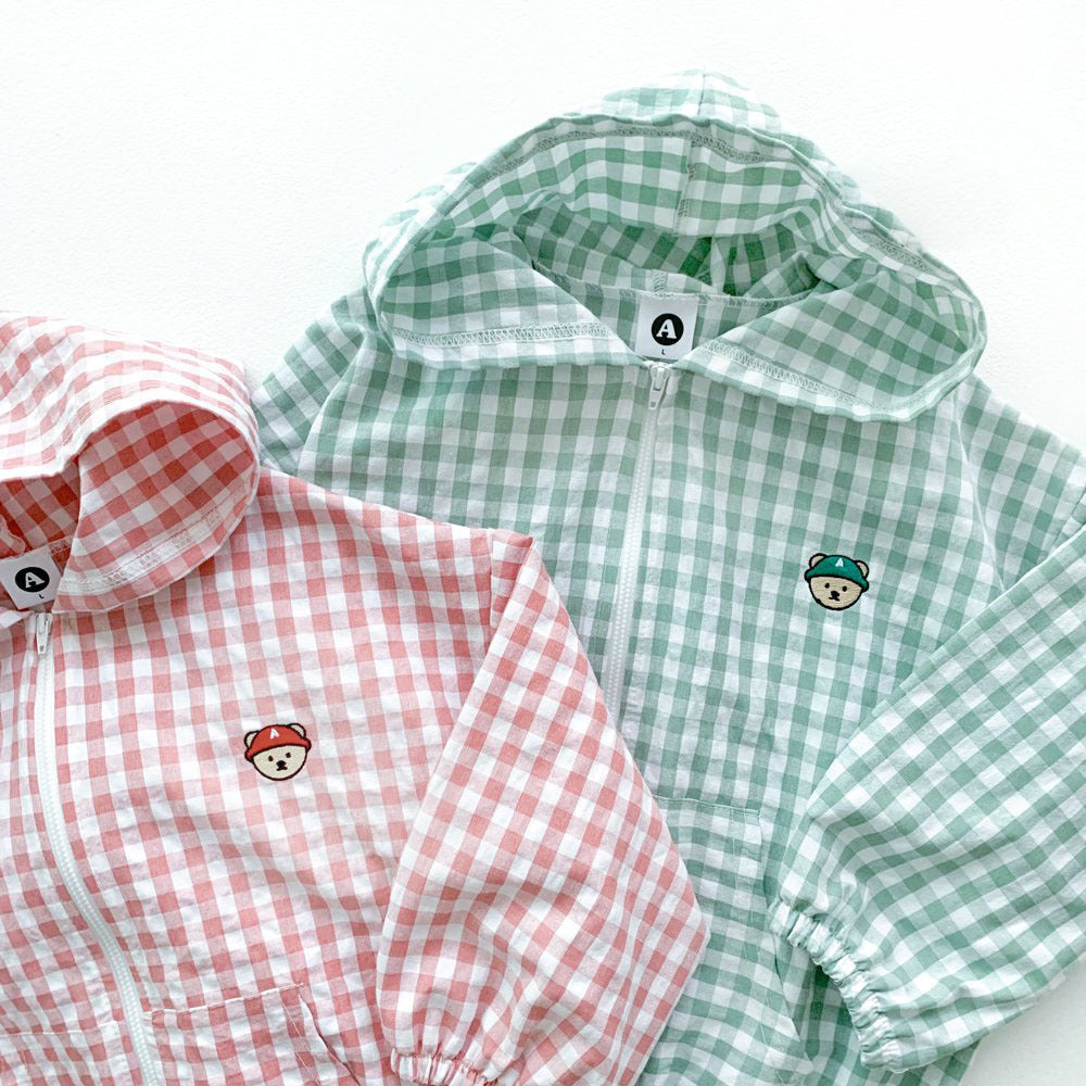 (Pre Order 2 Weeks)Unisex Fall Plaid Zipper Hoodie