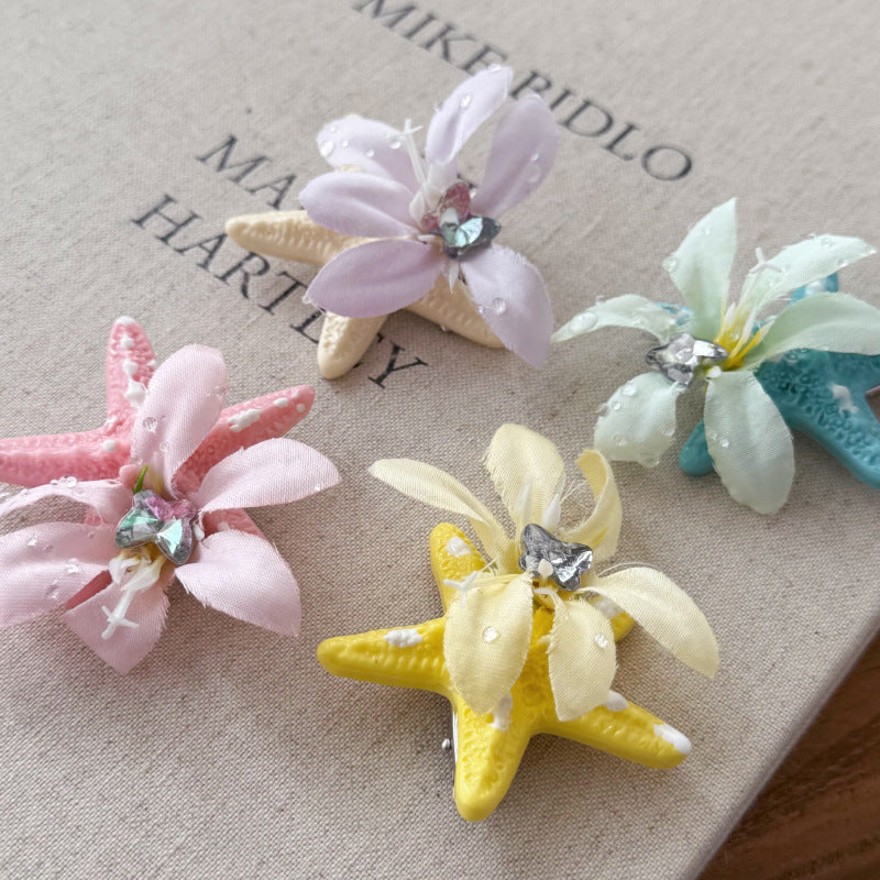 (Pre Order)Girls Summer Seaside Starfish Hair Clip