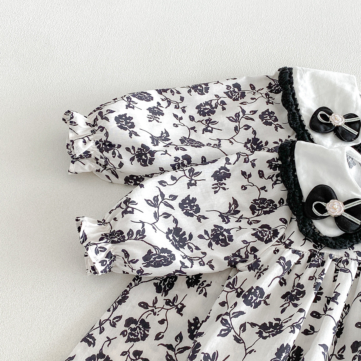 (Pre Order 2 Weeks)Sisters Fall Bow Collar Dress&Romper