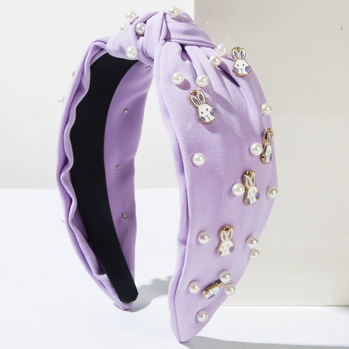 (Pre Order)Easter Stylish Bunny Pearl Rhinestone Headband