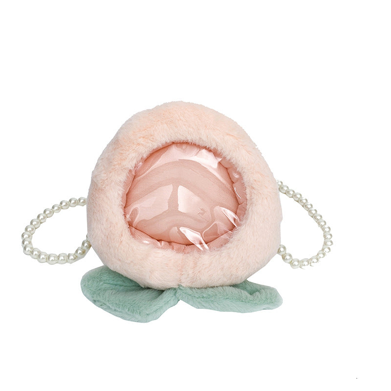 (Pre Order)Fruit Plush Pearl Chain Bag