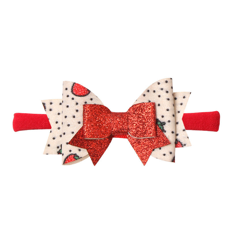 (Pre Order)Baby Girls Christmas Elastic Headband