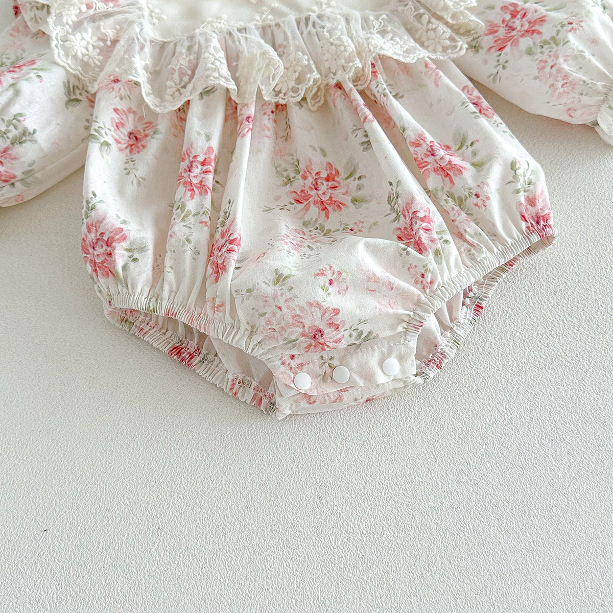 (Pre Order 2 Weeks)Sisters Fall Floral Lace Ruffle Collar Dress&Romper