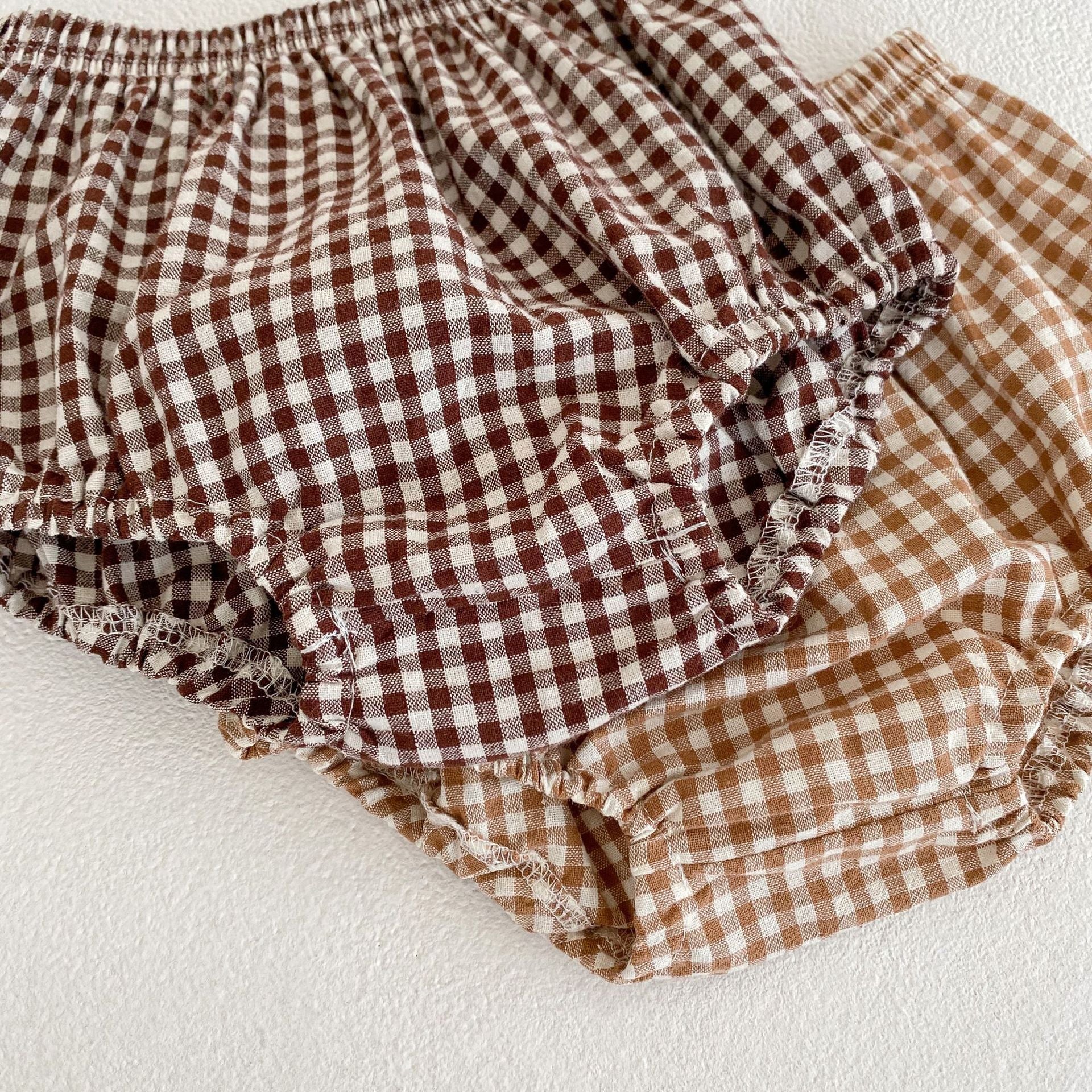 (Pre Order 2 Weeks)Toddler Girls Fall Plaid Bloomer Set