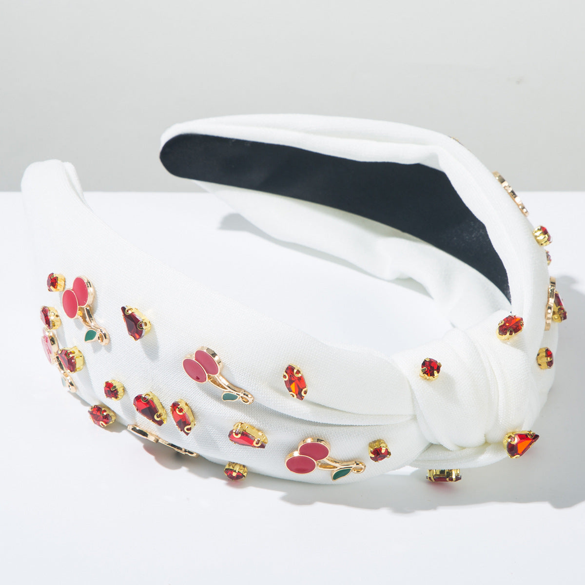 (Pre Order)Summer Stylish Cherry Rhinestone Headband