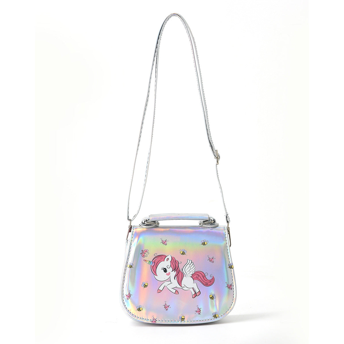 (Pre Order)Girls Summer Kitty&Unicorn Print Crossbody Single-shoulder Bag