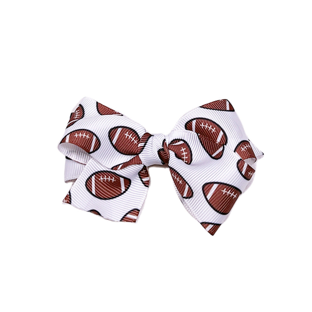 (Pre Order)Girls Football Bow Hair Clip