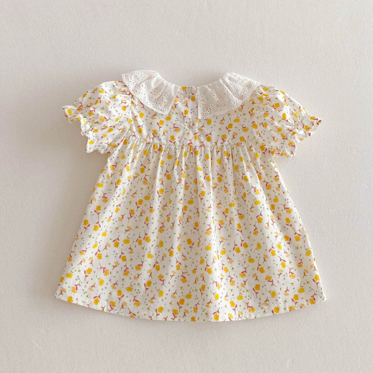 (In Production)Girls Spring and Summer Floral Doll Collar Dress