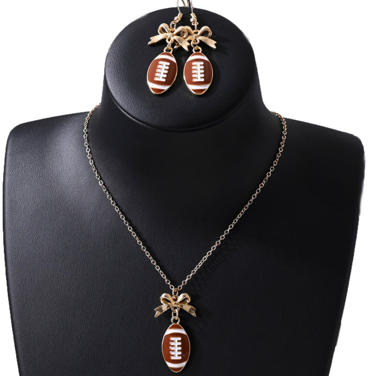 (Pre Order) Football Necklace and Earrings
