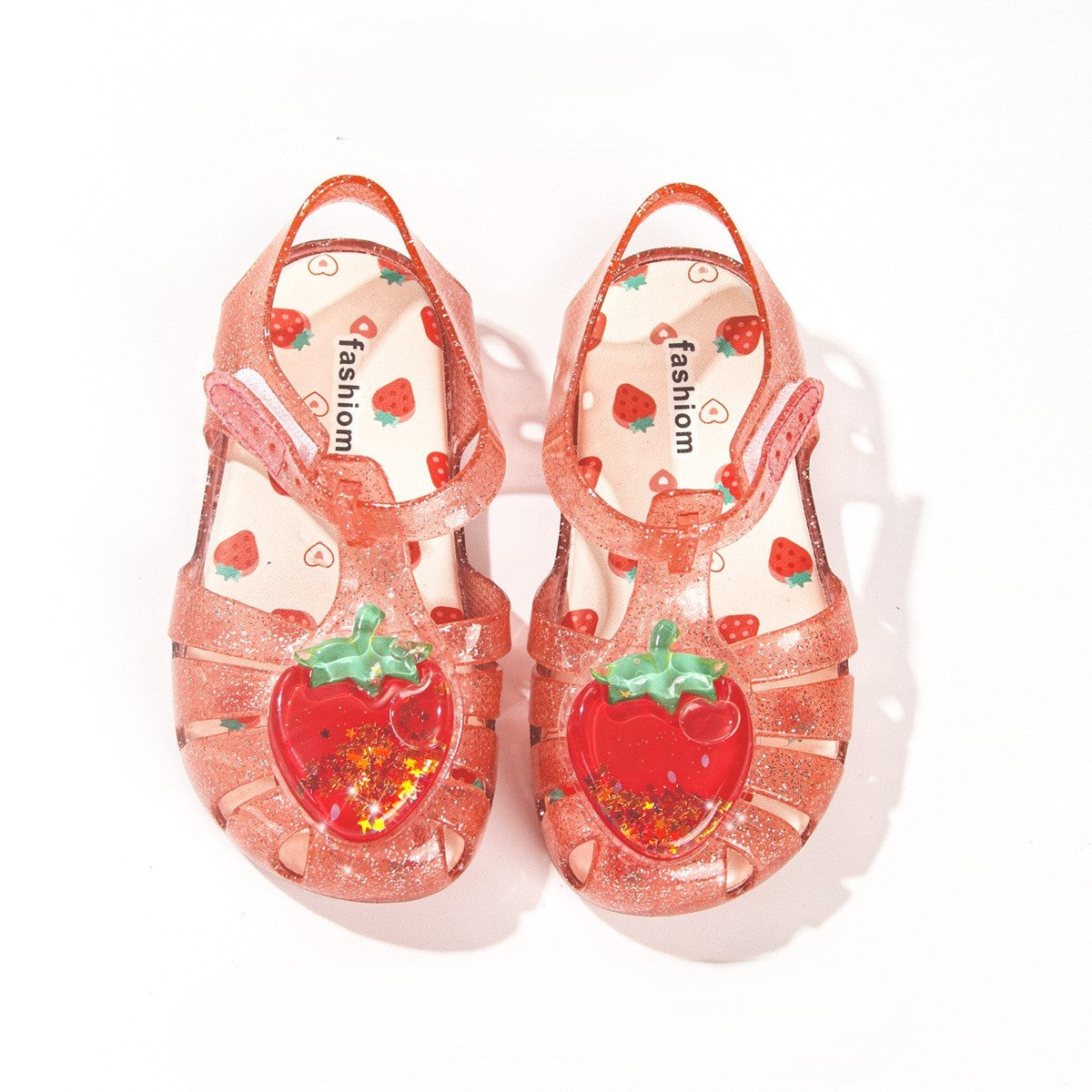 (Pre Order)Girls Summer Fruit Soft-soled Crystal Shoes