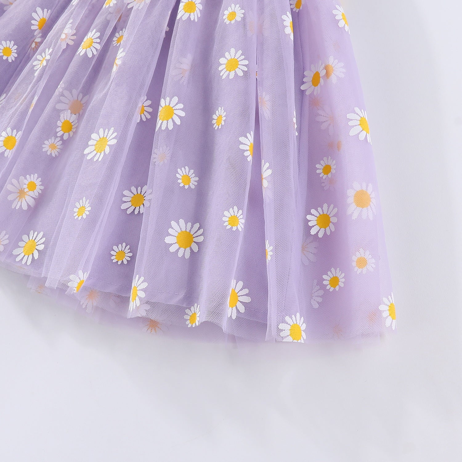 (In Production)Girls Spring&Summer Daisy Embroidery Tulle Dress