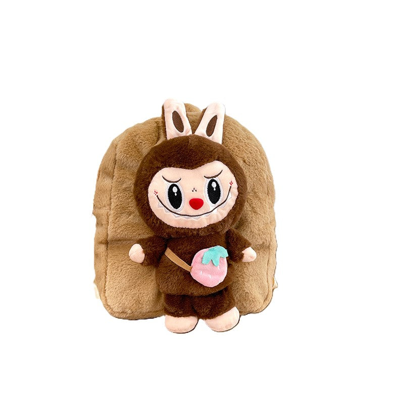 (Pre Order)Kids Cartoon Plush Backpack