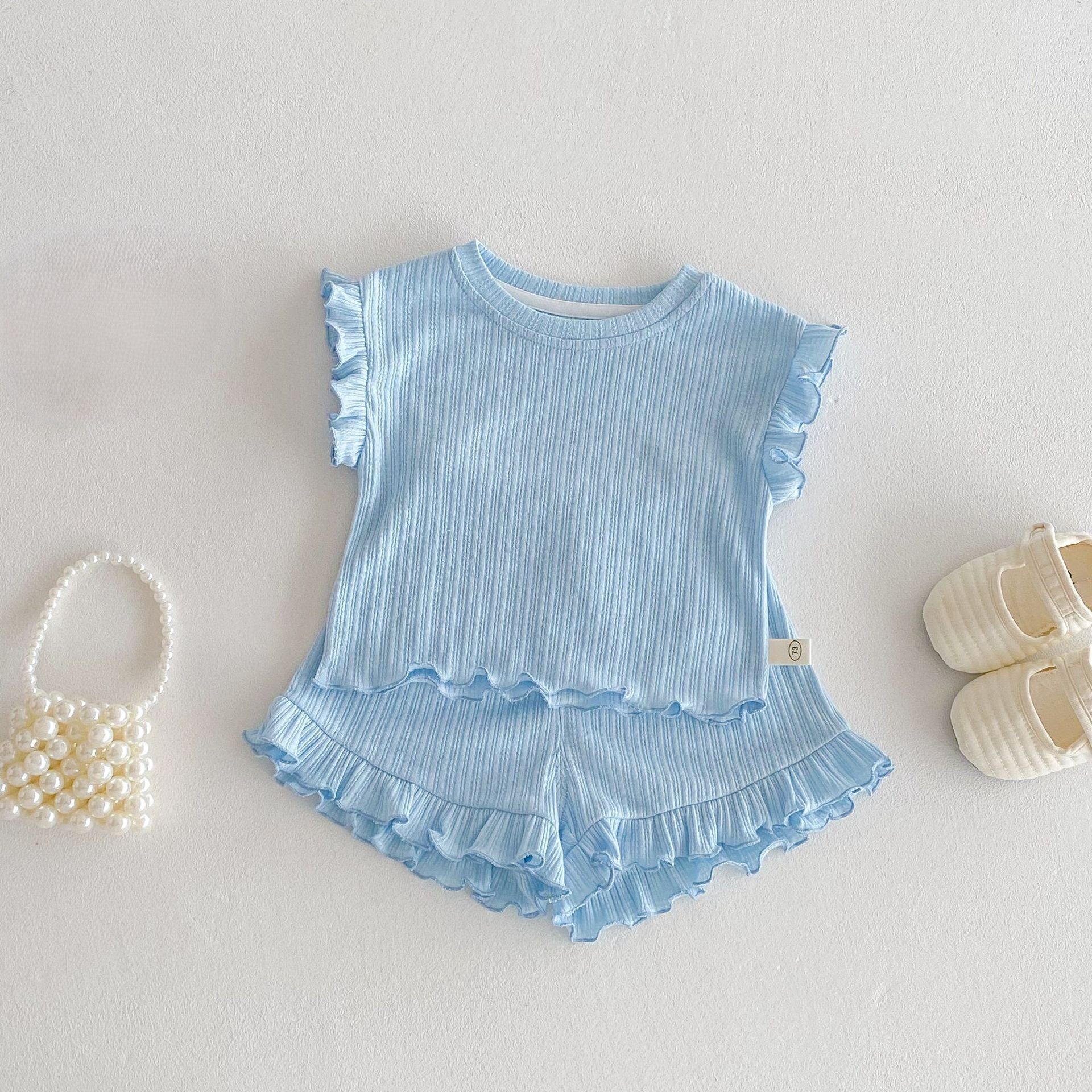 (In Production)Girls Spring&Summer Trip Shorts Set