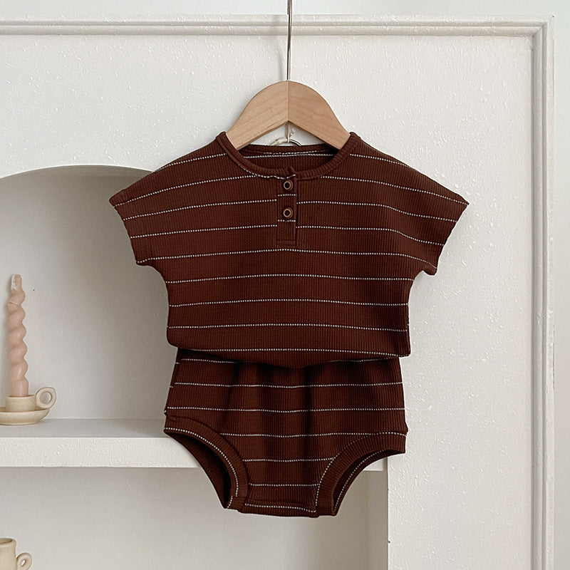 (Pre Order 2 Weeks)Toddler Unisex Fall Stripe Bloomer Set