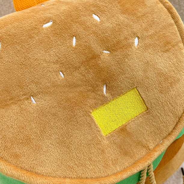 (Pre Order)Kids Summer Back To School Hamburger-shaped Backpack