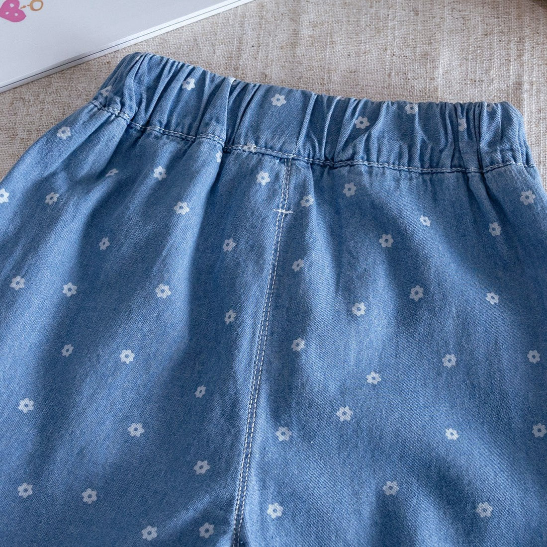 (In Production)Girls Spring&Summer Floral Print Denim Set