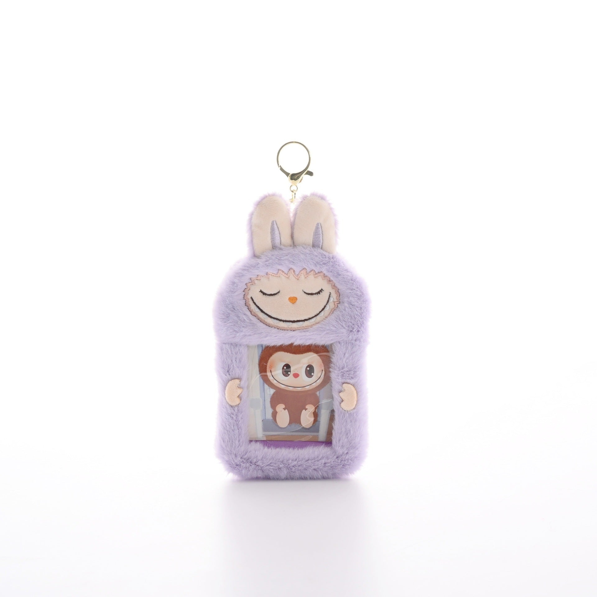 (Pre Order)Kids Cute Plush Keychain Card Case, Card Holder