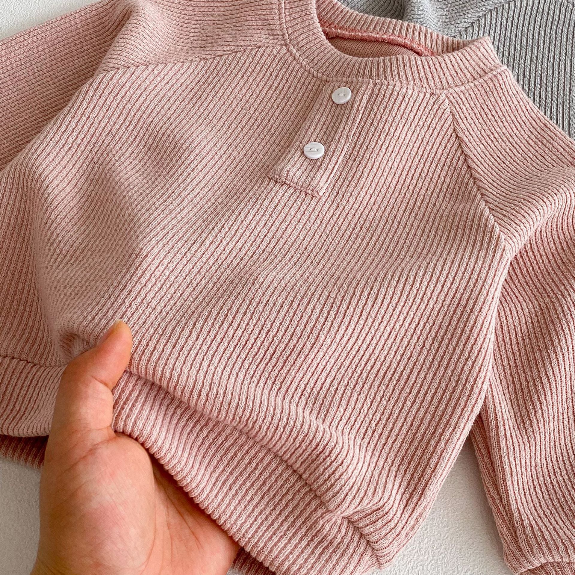 (Pre Order 2 Weeks)Girls Fall Solid Color Sweatshirt Set
