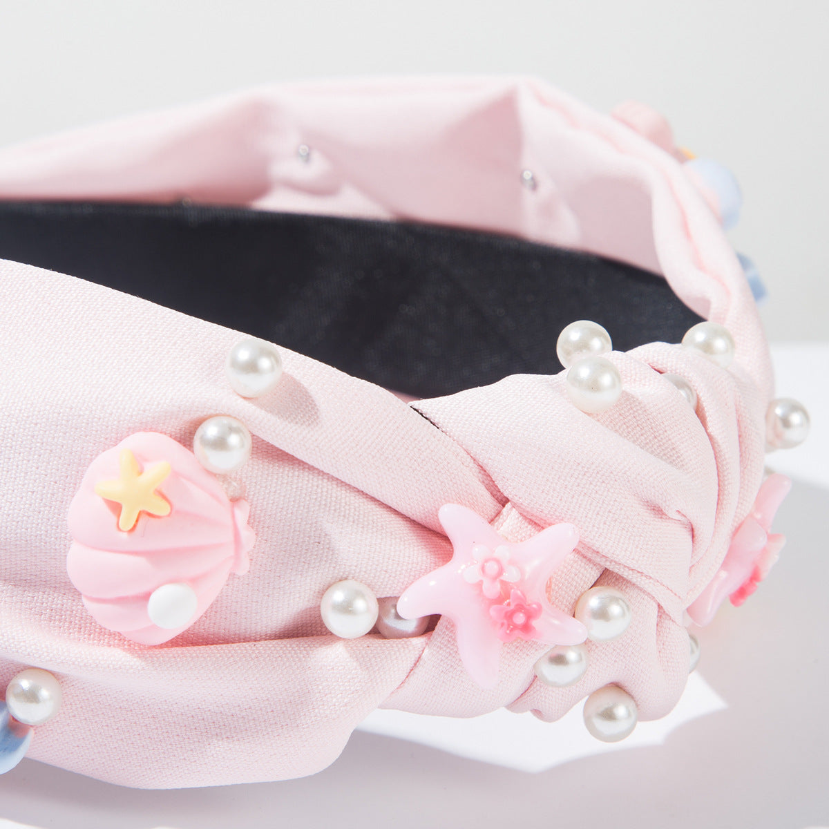 (Pre Order)Summer Stylish Sea Side Pearl Knotted Headband