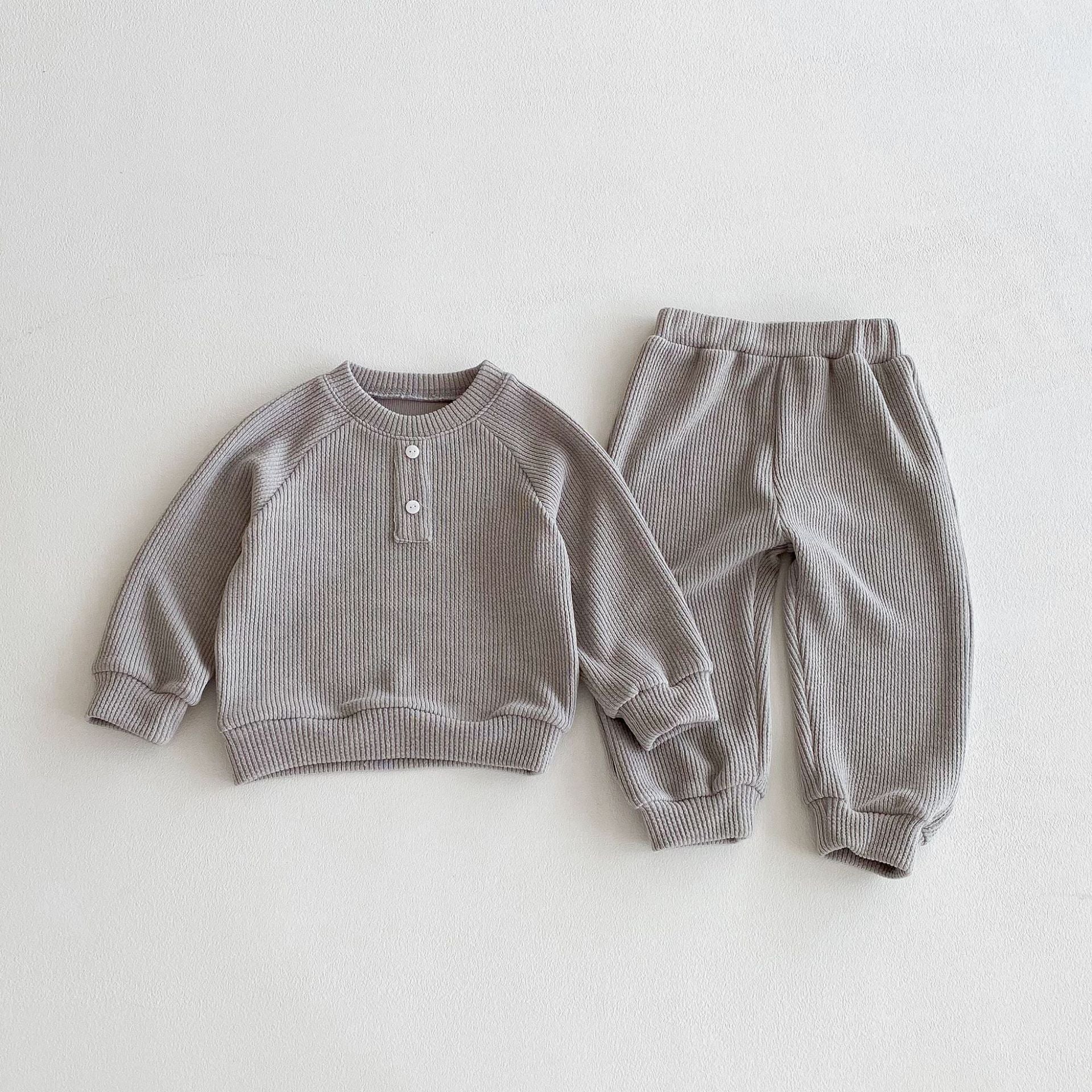 (Pre Order 2 Weeks)Girls Fall Solid Color Sweatshirt Set