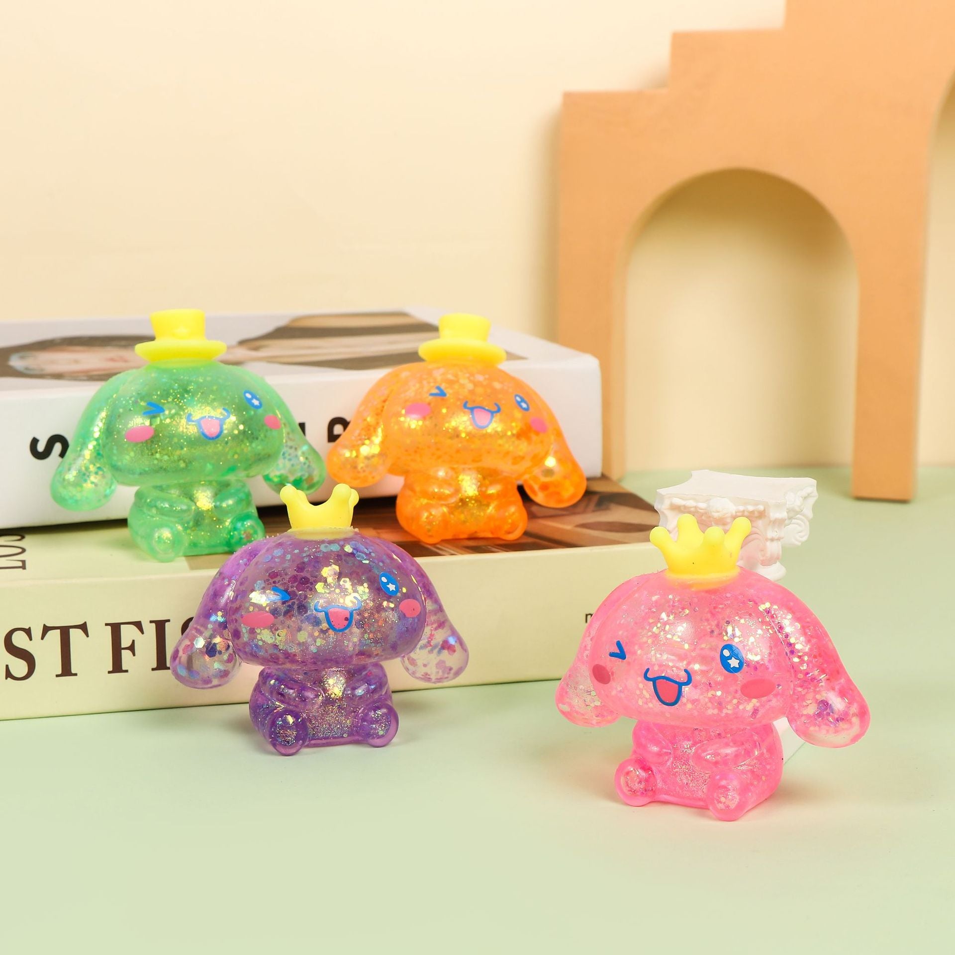 (Pre Order)Squishy Squeeze Glitter Cartoon Toy